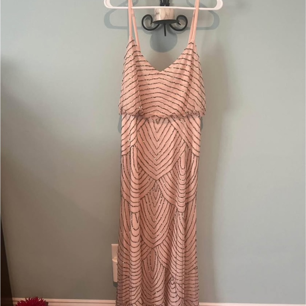 Adrianna Papell Pink Beaded Formal dress